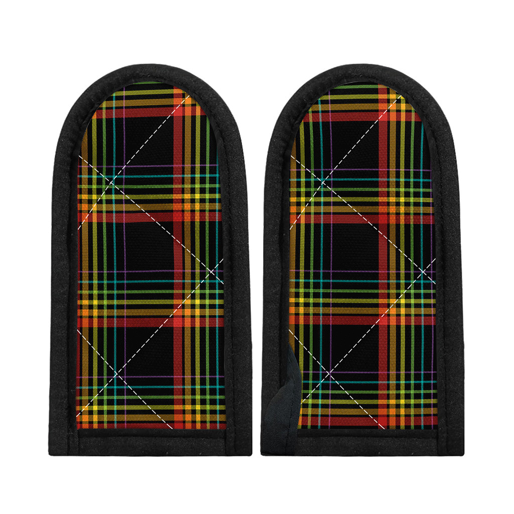 Rainbow Tartan Pattern Print Skillet Handle Cover
