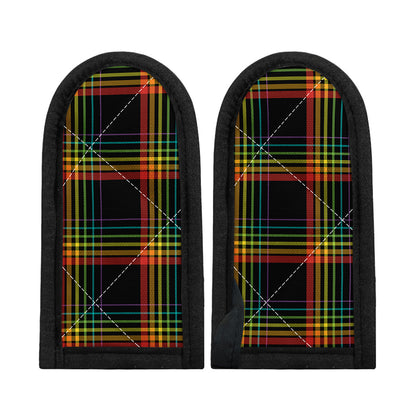 Rainbow Tartan Pattern Print Skillet Handle Cover