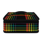 Rainbow Tartan Pattern Print Small Lunch Bag