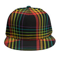 Rainbow Tartan Pattern Print Snapback Cap