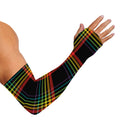 Rainbow Tartan Pattern Print Sun Protection Arm Sleeves