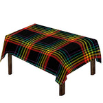 Rainbow Tartan Pattern Print Tablecloth
