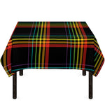 Rainbow Tartan Pattern Print Tablecloth