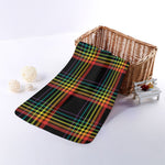 Rainbow Tartan Pattern Print Towel
