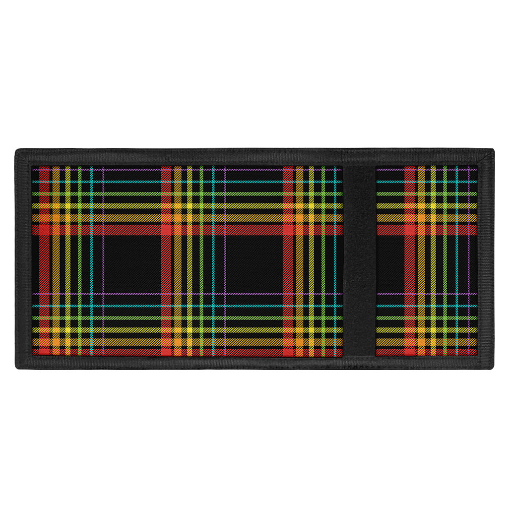 Rainbow Tartan Pattern Print Trifold Wallet