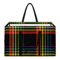 Rainbow Tartan Pattern Print Utility Tote Bag