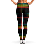 Rainbow Tartan Pattern Print Women's Leggings