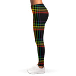 Rainbow Tartan Pattern Print Women's Leggings