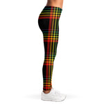 Rainbow Tartan Pattern Print Women's Leggings