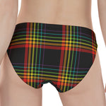 Rainbow Tartan Pattern Print Women's Panties