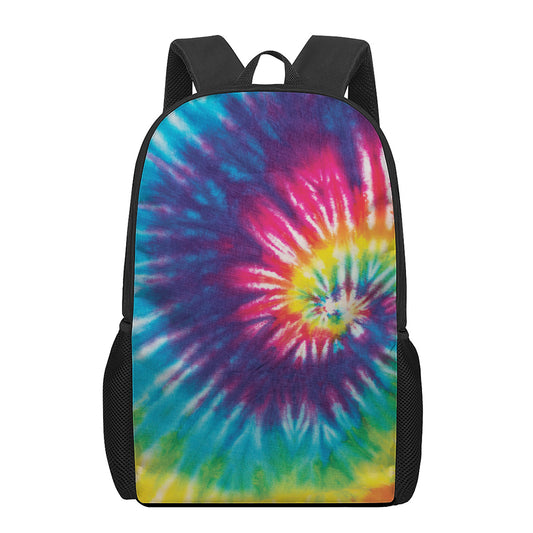 Rainbow Tie Dye Print 17 Inch Backpack