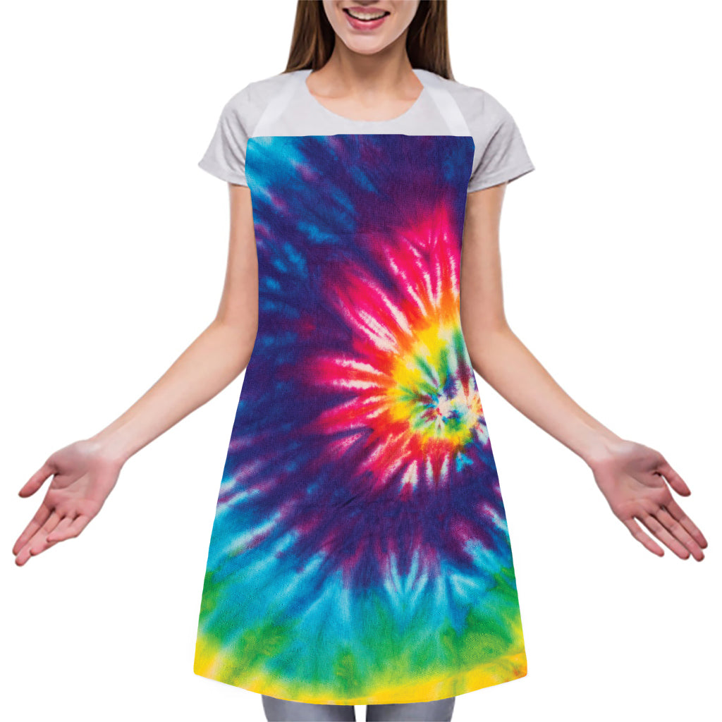 Rainbow Tie Dye Print Adjustable Apron