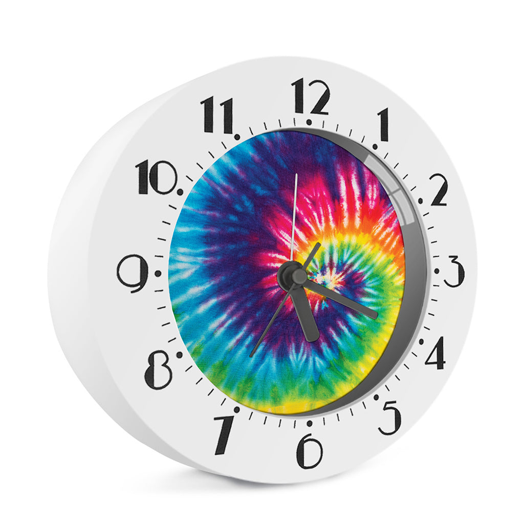 Rainbow Tie Dye Print Alarm Clock