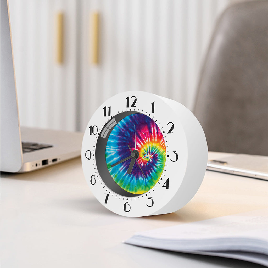 Rainbow Tie Dye Print Alarm Clock
