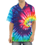 Rainbow Tie Dye Print Aloha Shirt