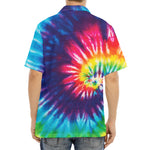Rainbow Tie Dye Print Aloha Shirt