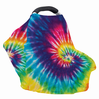 Rainbow Tie Dye Print Baby Seat Cover