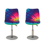 Rainbow Tie Dye Print Bar Stool Covers