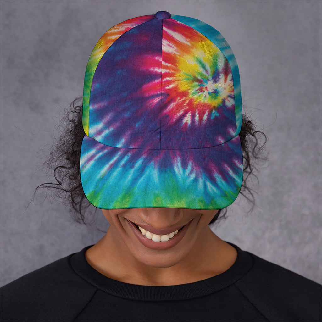 Rainbow Tie Dye Print Baseball Cap