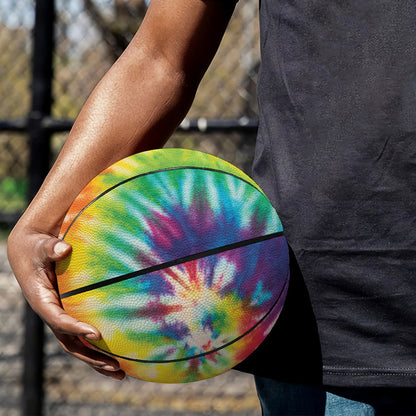 Rainbow Tie Dye Print Basketball
