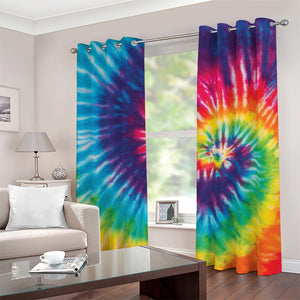 Rainbow Tie Dye Print Blackout Grommet Curtains