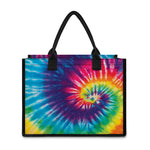 Rainbow Tie Dye Print Canvas Tote Bag