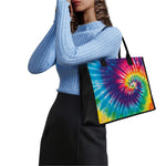 Rainbow Tie Dye Print Canvas Tote Bag