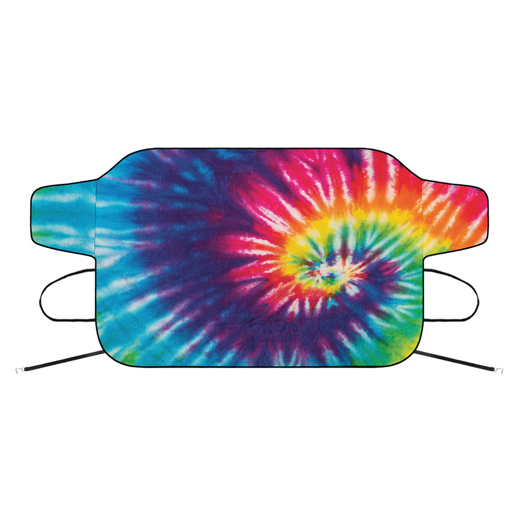 Rainbow Tie Dye Print Car Windshield Snow Cover