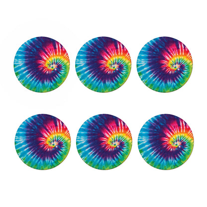 Rainbow Tie Dye Print Coaster Set