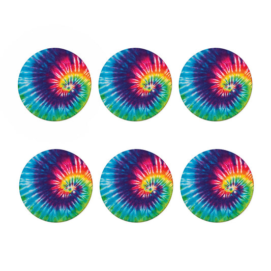 Rainbow Tie Dye Print Coaster Set