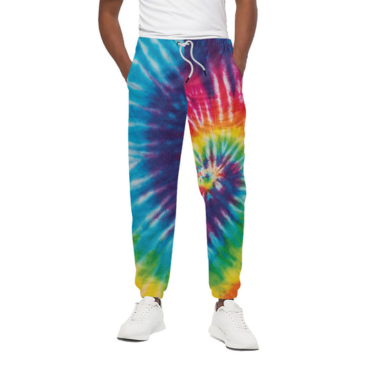 Rainbow Tie Dye Print Cotton Pants