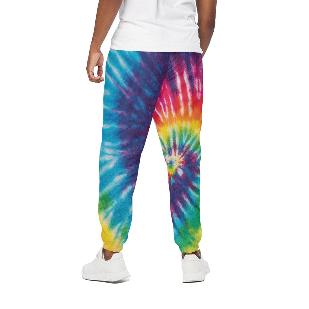 Rainbow Tie Dye Print Cotton Pants