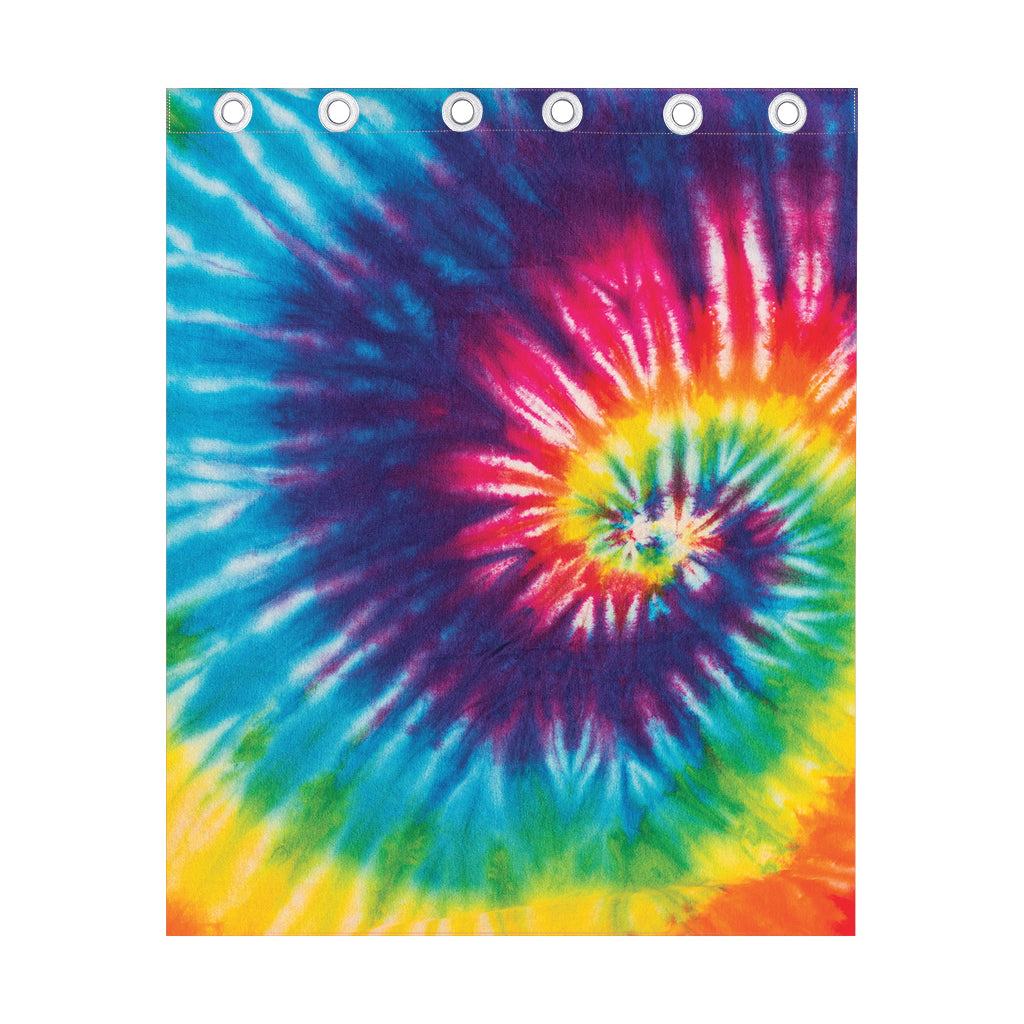 Rainbow Tie Dye Print Curtain