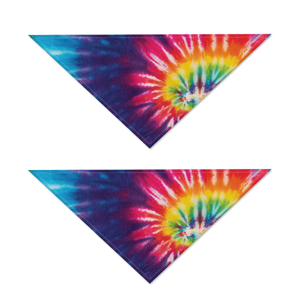 Rainbow Tie Dye Print Dog Bandana