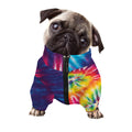 Rainbow Tie Dye Print Dog Zip Up Jacket