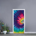 Rainbow Tie Dye Print Door Sticker