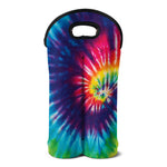 Rainbow Tie Dye Print Double Neoprene Wine Tote