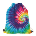 Rainbow Tie Dye Print Drawstring Bag