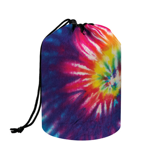 Rainbow Tie Dye Print Drawstring Makeup Bag
