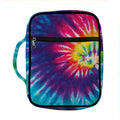 Rainbow Tie Dye Print Front Pocket Bible Bag