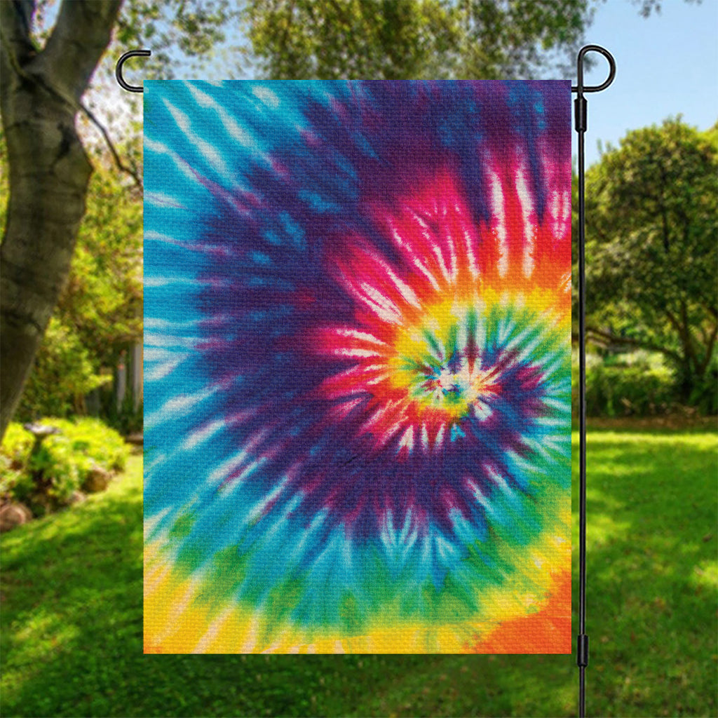 Rainbow Tie Dye Print Garden Flag