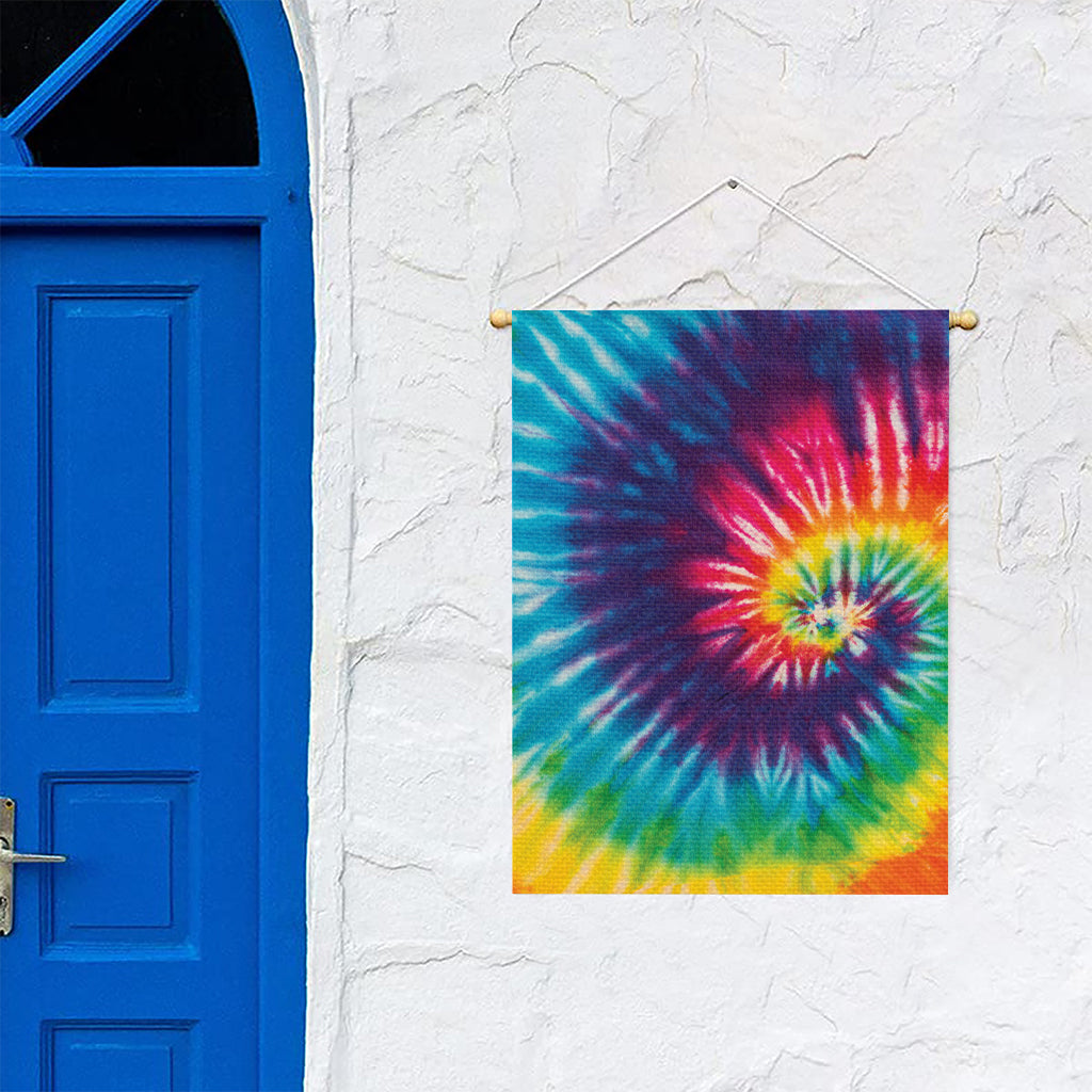 Rainbow Tie Dye Print Garden Flag