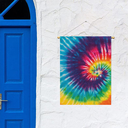Rainbow Tie Dye Print Garden Flag