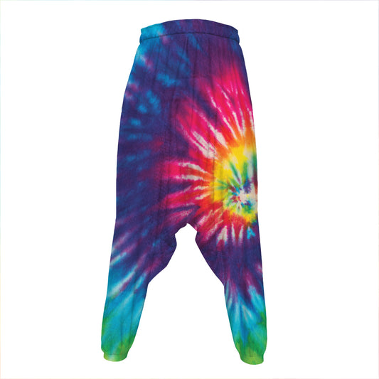 Rainbow Tie Dye Print Hammer Pants