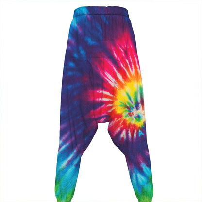 Rainbow Tie Dye Print Hammer Pants