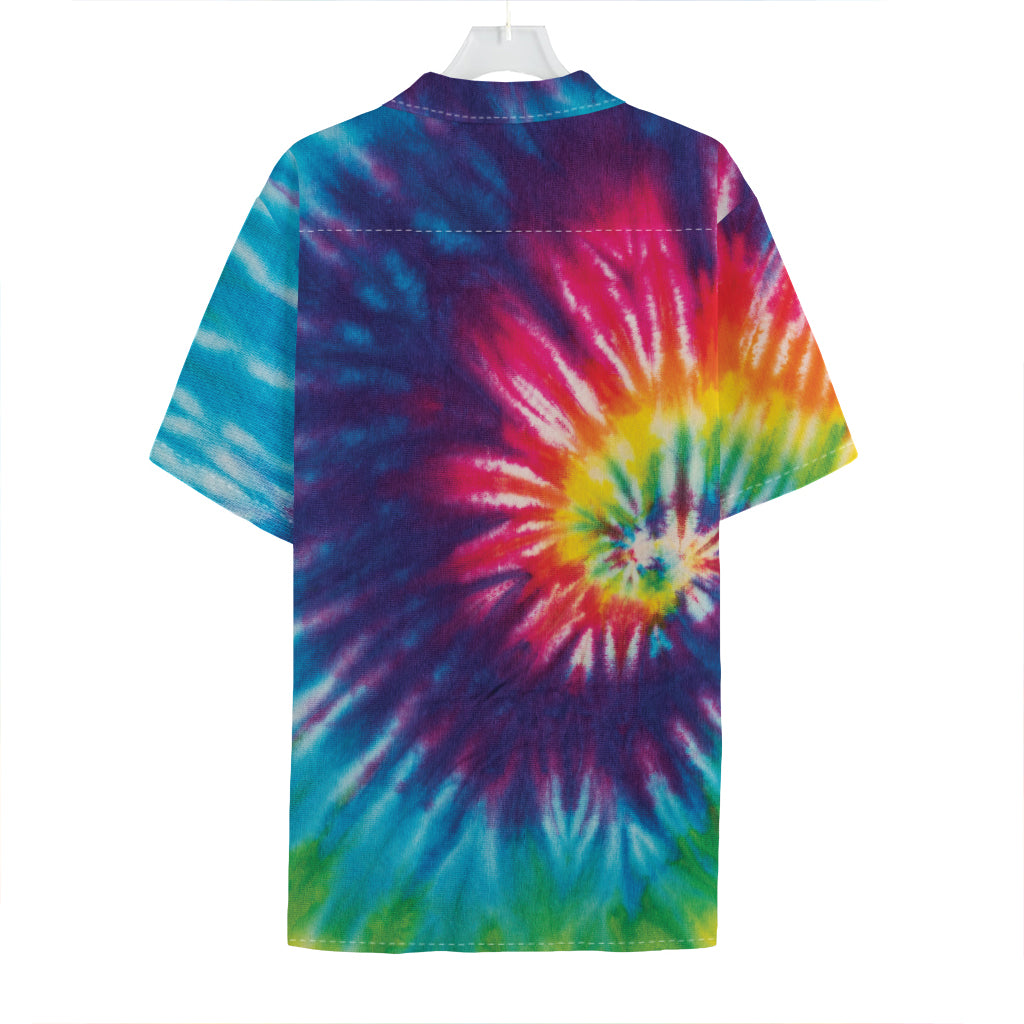 Rainbow Tie Dye Print Hawaiian Shirt
