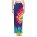 Rainbow Tie Dye Print High Slit Maxi Skirt