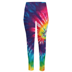 Rainbow Tie Dye Print High-Waisted Pocket Leggings