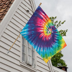 Rainbow Tie Dye Print House Flag