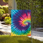 Rainbow Tie Dye Print House Flag